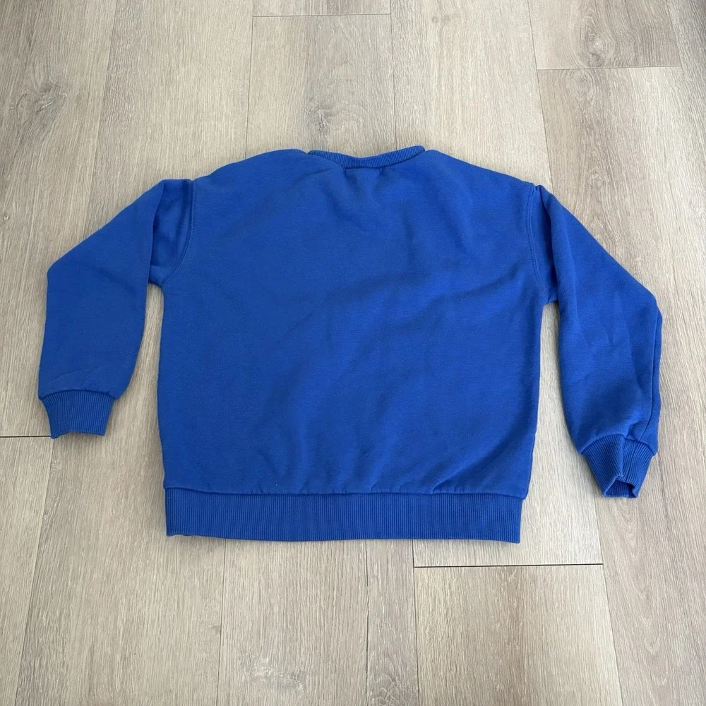 Nike Kids Pullover Sweatshirt Size Unknown Blue White Teal Cotton Blend Casual